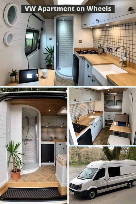 Volkswagon Crafter Apartment on Wheels - OffGridSpot.com Kombi Home, Van Conversion Interior, Build A Camper Van, Build A Camper, Van Life Diy, Campervan Interior, Van Home, Van Living, Van Interior