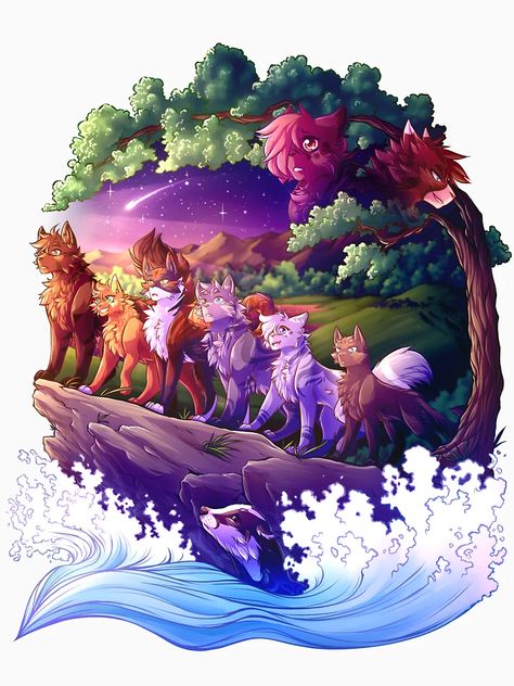 Anime Wolf, Warrior Cats, Canvas Art Print, Canvas Art, Art Print, Wall Decor, Canvas, Animals, Anime