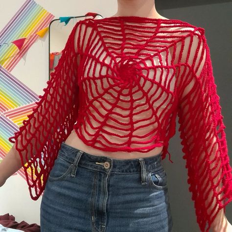 Introducing the Arachne Top!! A pattern test for @behelddesigns !! I'm in love with this Halloween top and loved testing it!! It works up so quick and uses minimal yarn if you wanted a small project!! Keep an eye out for the patterns release and go support @behelddesigns !! #halloween #halloweencrochet #arachnetop #crochet #crochetprojects #crochetmesh #cute #spooky #spider #spiderweb Spider Man Crochet, Spiderweb Top, Top Crochet Pattern, Love Test, Halloween Top, Knit Ideas, Halloween Crochet, Crochet Tops, Spider Verse