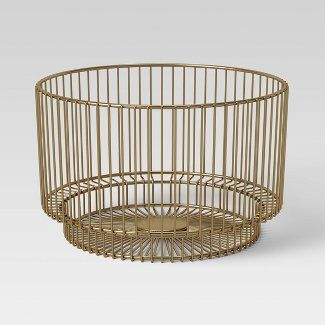 Wire Baskets : Target Metal Wire Basket, Blanket Holder, Modern Baskets, Living Room Blanket, Iron Storage, Decorative Storage Baskets, Blanket Basket, A&b Home, Project 62