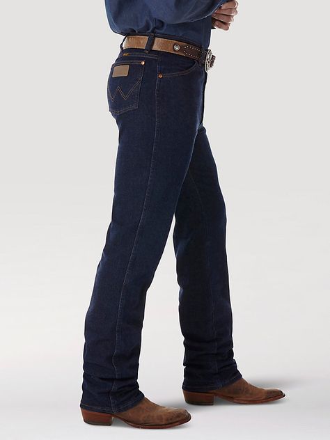 COWBOY CUT® STRETCH DENIM...THE SLIM FIT WITH A LITTLE GIVE.We've added even more comfort to our signature Western style. Enjoy a little bit of stretch along with all of the styling details you love in our Cowboy Cut jeans. Cowboy Cut Jeans, Toddler Bottoms, Wrangler Cowboy, Jeans Outfit Men, Wrangler Cowboy Cut, Black Jeans Men, Mens Bootcut Jeans, Cowboy Outfits, Mens Cowboy