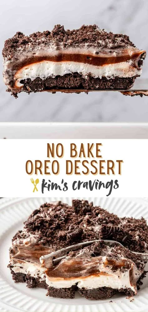 Low Calorie Fall Recipes, Oreo Layer Dessert, Oreo Pudding Dessert, Pudding Desserts Layered, No Bake Oreo Dessert, Homemade Butterfingers, Oreo Pudding, Savory Dessert, Layered Dessert