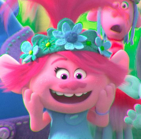 Poppy Trolls Icon, Trolls Pfps, Trolls Aesthetic, Troll Pfp, Poppy From Trolls, Pfp Profile Pictures, Aesthetic Animated, Troll Wig, Delta Dawn