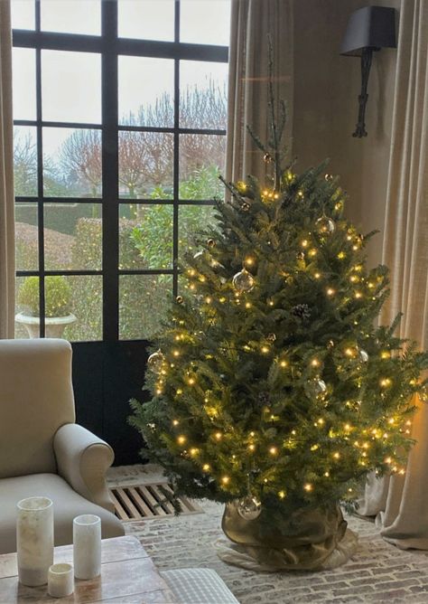 Christmas Tree Inspiration Simple, Simple Christmas Decor Ideas, French Glam, Decor Natal, Belgian Pearls, Elegant Holiday Decor, Simple Holiday Decor, French Country Christmas, Christmas Vignettes