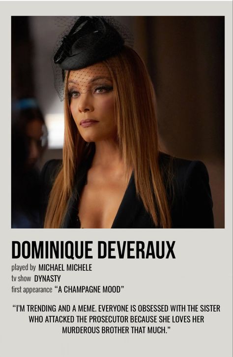 Dominique Deveraux Dynasty, Fallon And Liam, Dominique Deveraux, Fallon Dynasty, Dynasty Characters, Michael Michele, Dynasty Tv Show, Carrington Dynasty, Denver Clan