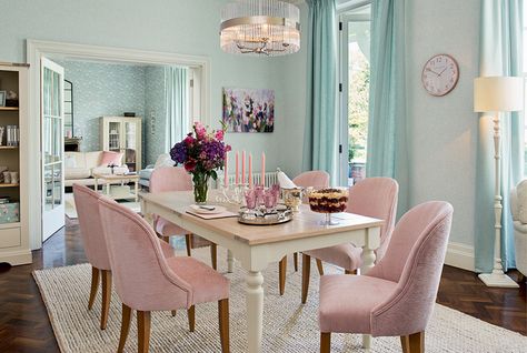 Introducing our In Bloom SS18 Home Collection | Laura Ashley Pink Chairs, Shabby Chic Dining Room, Shabby Chic Dining, Shabby Chic Room, Shabby Chic Living Room, Shabby Chic Interiors, Shabby Chic Bathroom, Chic Living Room, Chic Kitchen