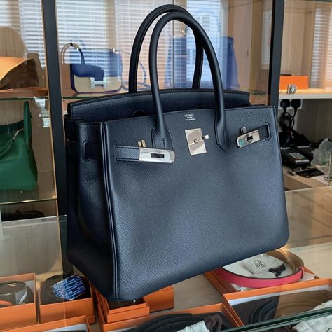 We have in store now the most sought after Hermès blues. Grab while you can 💙💙💙 Model: Hermes Birkin 30 Stamp: A Color: Bleu indigo Condition: V good  Hardware: Palladium  Leather: Epsom  Comes with: Full set with original receipt  Cash purchase: S$17,900 Item code: 78601593⠀⠀⠀⠀⠀⠀⠀⠀⠀⠀⠀⠀⠀⠀⠀⠀⠀⠀ SMS/Whatsapp: (65) 9.8.3.4.4.2.2.9 Email: sales at BJLuxury dot com Website: http : // BJLuxury dot com FOLLOW US ON IG & FB ⠀⠀⠀⠀⠀⠀⠀⠀⠀⠀⠀⠀⠀⠀⠀⠀⠀⠀ ✅Authenticity Guaranteed. 2023 Lookbook, Cute Luggage, Dream Bag, Fashion Leaders, Birkin 30, Daily Bag, Hermes Birkin 30, Hermes Handbags, Hermes Bags