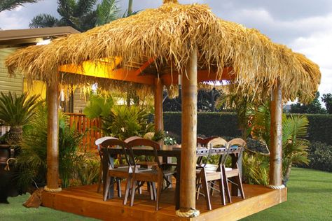 Alang Alang Grass Thatch Roofing Bali Hut, Bali Huts, Kids Cubby, Alang Alang, Kids Cubby Houses, Garden Huts, Balinese Garden, Bamboo House Design, Outdoor Gazebo