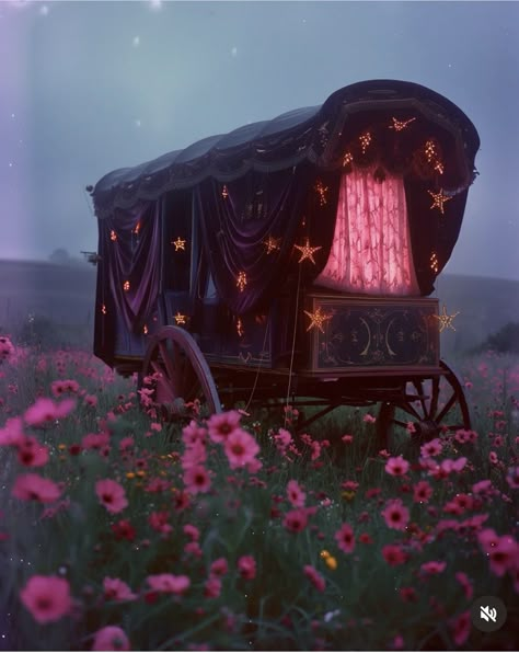 Pink Circus Aesthetic, Reverie Aesthetic, Wagon Aesthetic, Witchy Backgrounds, الفن الرقمي, Timorous Beasties, The Phantom, Dreamy Art, Fantasy World