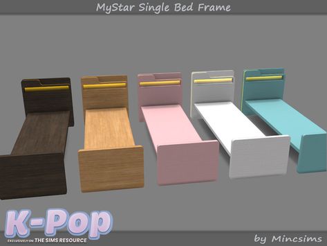 Sims 4 Cc Single Bed Frame, Sims 4 Beds, Single Bunk Bed, Bat Wall, Double Window, Frame Download, Single Bed Frame, Sims 4 Collections, Open Window