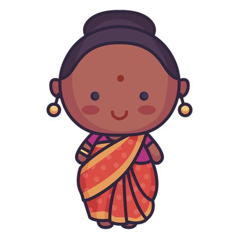 Cute woman indian wear #AD , #Affiliate, #Ad, #woman, #indian, #wear, #Cute Indian Kawaii, Indian Woman Illustration, Indian Mascot, Indian Invitation, Indian Drawing, Indian Invitation Cards, Indian Invitations, Indian Clothing Brands, Indian Illustration