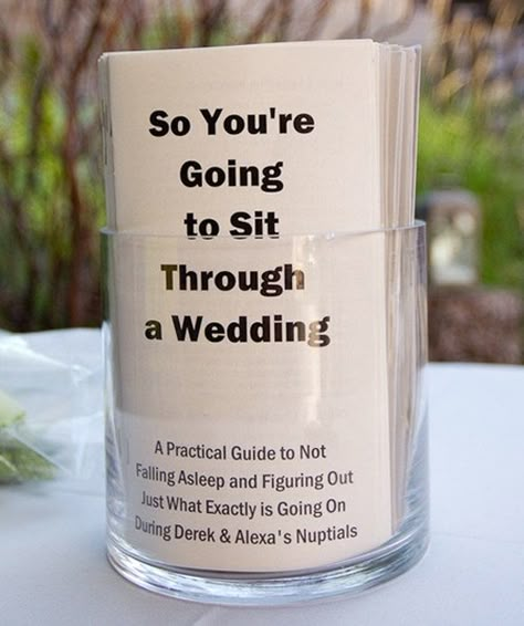 Wedding Programs Funny, Fun Wedding Programs, Apple Orchard Wedding, Confetti Bars, Happy Happy Happy, Going To The Chapel, Wedding Humor, Future Mrs, Wedding Programs