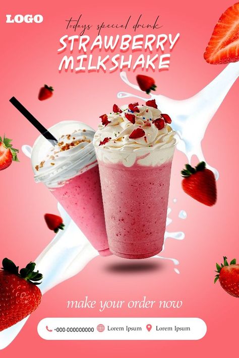 😍 Restaurant Promotion Poster, Design For Restaurant, Strawberry Drink, Restaurant Promotions, Poster Social Media, Instagram Stories Design, Ice Cream Poster, Bakery Shop Design, Creative Advertising Photography Restaurant Promotion Poster, Design For Restaurant, Strawberry Drink, Poster Social Media, Drinking Design, Instagram Stories Design, Ice Cream Poster, Bakery Shop Design, Instagram Stories Template