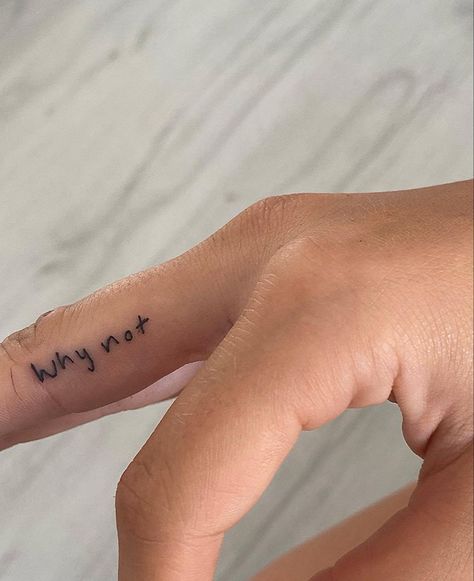 Life Is Now Tattoo, Finger Tats With Meaning, Palm Tattoo Hand, Messy Tattoo, Inside Finger Tattoos, Mac Miller Tattoos, Word Tattoo Ideas, Thumb Tattoos, Small Shoulder Tattoos