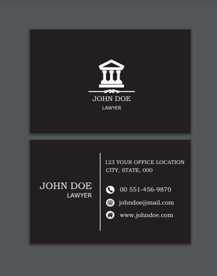 Lawyer Visiting Card Design, Business Card Fonts, Lawyer Business Card, Professional Business Card Design, White Business Card, Visiting Card Design, Luxury Business Cards, Graphic Design Ads, Visiting Card