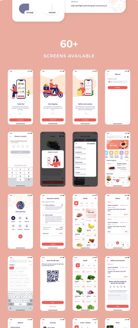 Gift Website Design, Category Ui Design, App Design Trends, Desain Ux, Mobile Project, Pink Mobile, Ecommerce App, Ux Mobile, Mobile App Design Inspiration