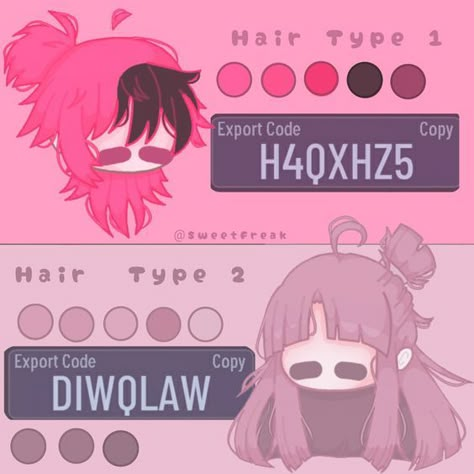 Gacha hair ideas #4 Good Gacha Club Hair, Gacha Club Outfit Export Code, Gacha Oc With Code, Gacha Club Outfit Ideas With Code, Gacha Life Export Code, Gc Hair Ideas, Cute Gacha Club Hair Ideas, Gacha Face Ideas Codes, Gacha Plus Hair Ideas