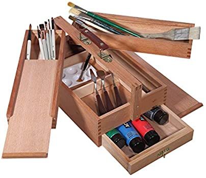 Wooden Sewing Box, Diy Case, Wooden Pencil, Wood Joinery, Art Storage, Art Case, Pencil Boxes, Supplies Organization, Sewing Box