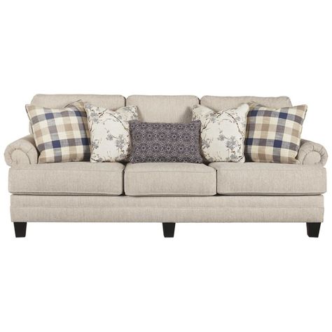 Highland Dunes Kobbe Configurable Living Room Set & Reviews | Wayfair Plaid And Floral, Queen Sofa Sleeper, Furnitur Ruang Keluarga, Classic Coastal, Rolled Arm Sofa, Cama Queen, Living Room Collections, Linen Sofa, Coastal Chic