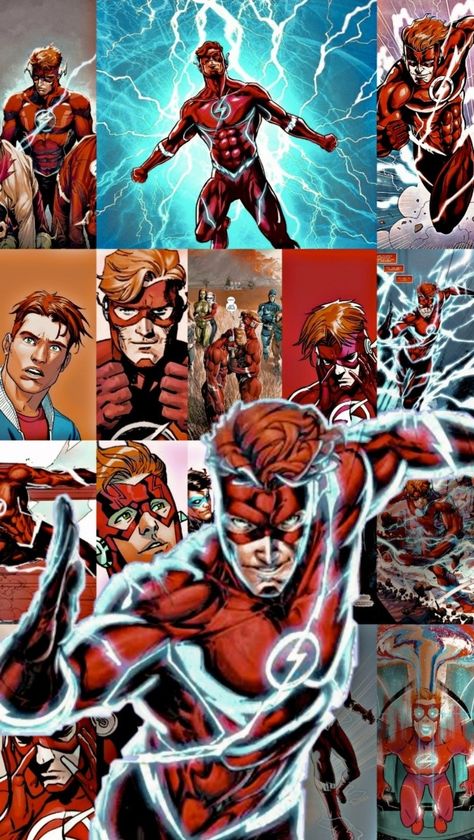 Creator on Twitter: @Nacao_DC Wally West Wallpaper, Flash Family, Comic Superheroes, Flash Dc Comics, Flash Comics, Speed Force, Brandon Routh, Comic Icons, Dc World