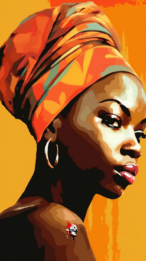 African People Woman Africa, African Portraits Art, Pop Art Marilyn, Egypt Concept Art, Africa Art Design, African Artwork, African Paintings, A Level Art Sketchbook, Afrikaanse Kunst