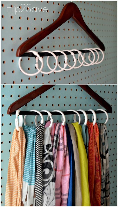 How Small Closet Organizers Can Help Expand Your Storage Small Closet Organization Bedroom, Master Closet Organization, Closet Small Bedroom, Smart Closet, Diy Shower Curtain, Scarf Storage, Scarf Organization, Closet Hacks, Clothes Hanging