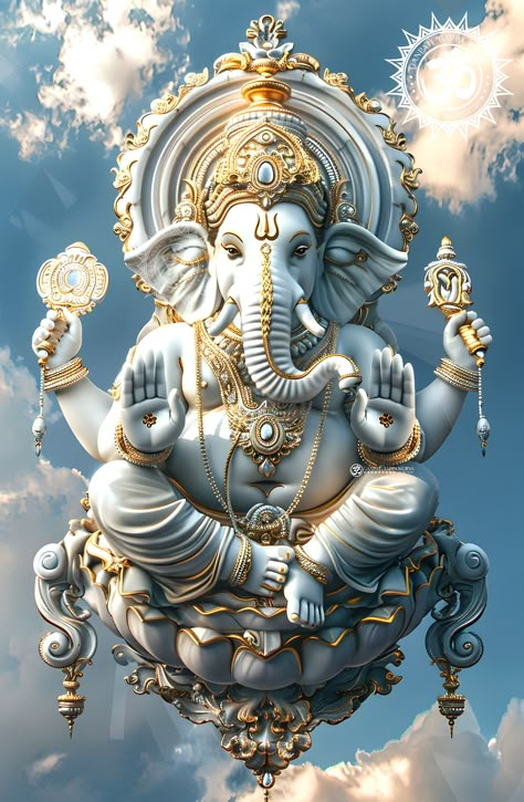 Keep Faith in Ganesha : Ganpati Bappa Morya Arte Ganesha, Ganesha Art Illustration, Photos Of Ganesha, Ganesh Ji Images, Ganesha Elephant, Buddhist Art Drawing, Lucky Wallpaper, Shri Ganesh Images, Ganpati Bappa Morya