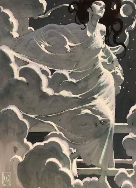 John Watkiss John Watkiss, Soyut Sanat Tabloları, Arte Sketchbook, Arte Inspo, Wow Art, Ethereal Art, 판타지 아트, Moon Goddess, In The Clouds