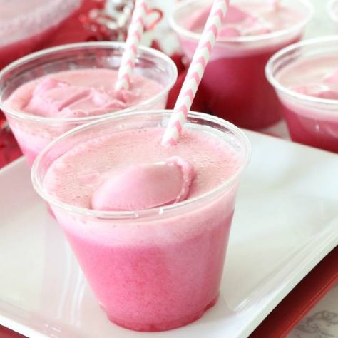 This Pink Sherbet Punch Recipe Made With Sprite is the Perfect Punch Recipe for Valentines Day Parties, Baby Showers and more.  #punch #pink #sherbert #sprite #lemonlime #gingerale #valentinesday #babyshower #party #foracrowd #kidfriendly #drink Valentine's Meal, Pink Punch Recipes, Bridal Shower Punch, Sherbet Punch Recipes, Shower Punch, Baby Shower Punch Recipes, Sherbet Punch, Baby Shower Food For Girl, Pink Cake Pops