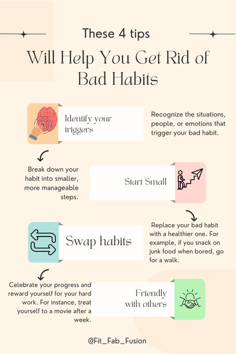 Breaking bad habits can be challenging, but it’s not impossible. Here are some tips to help you get started: Identify the habit you want to break and why you want to break it. This will help you stay motivated. Replace the bad habit with a good one. For example, if you want to quit smoking, try chewing gum instead. Surround yourself with people who support your decision to break the habit. Track your progress and celebrate small victories along the way. How To Leave Bad Habits, How To Break A Bad Habit, How To Break Addictive Habits, How To Stop A Bad Habit, How To Change Bad Habits, How To Break Habits, How To Break A Habit, How To Get Rid Of Bad Habits, How To Quit Bad Habits