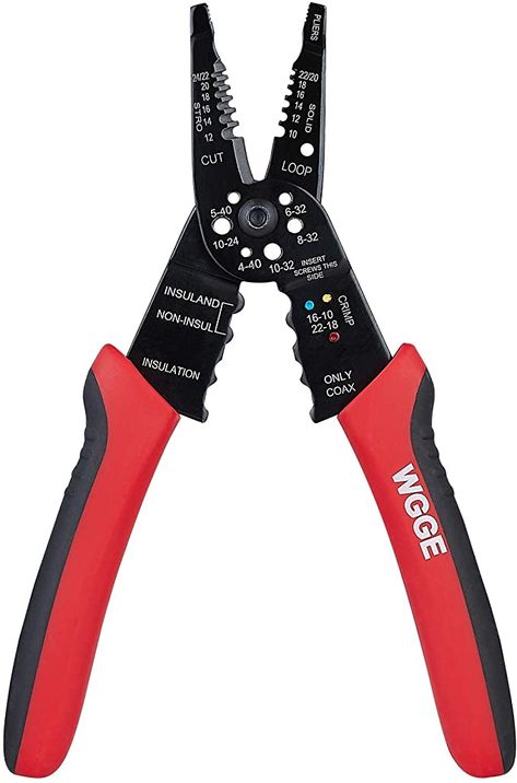 WGGE WG-015 Professional crimping tool/Multi-Tool Wire Stripper and Cutter (Multi-Function Hand Tool) - - Amazon.com Wire Stripping Tool, Electrical Hand Tools, Electrical Tester, Shop Vacuum, Multipurpose Tools, Crimping Tool, Klein Tools, Wire Connectors, Hand Tool