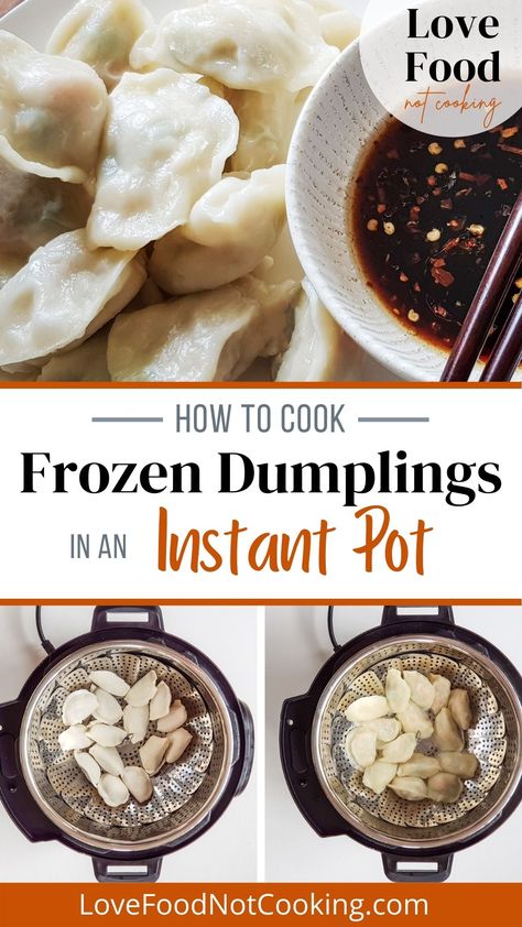 Instant Pot Dumplings, Instapot Favorites, Dumplings Easy, How To Cook Dumplings, Instant Pot Steam, Aroma Rice Cooker, Dumpling Sauce, Asian Soups, Homemade Chinese