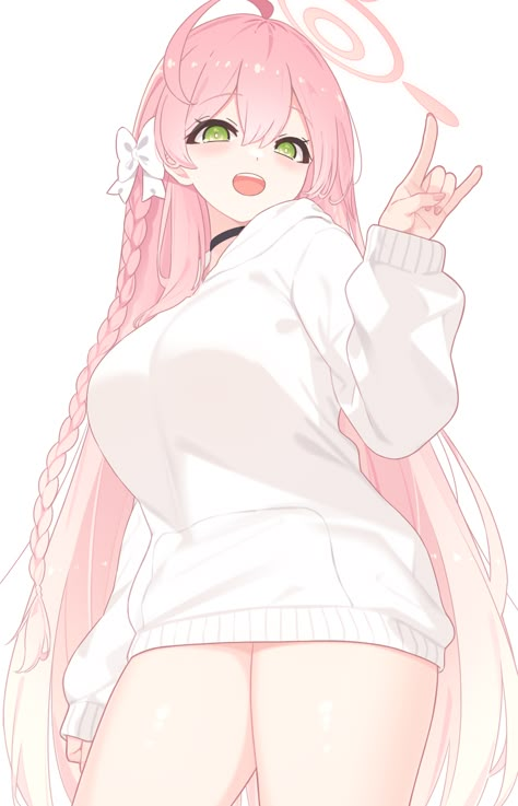 Pink Haired Female Character, Thigh Artwork, Anime Girlxgirl, Cute Profile Pictures, 영감을 주는 캐릭터, Female Character Design, Art Styles, Cute Anime Pics, Anime Artwork