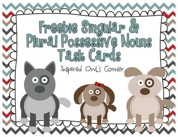 FREEBIE Singular and Plural Puppies Possessive Nouns Task Cards Possessive Nouns Activities, Plural Possessive Nouns, Nouns Activities, Singular And Plural Nouns, Dav Pilkey, Possessive Nouns, Possessive Pronoun, Teacher's Pet, Prefixes And Suffixes