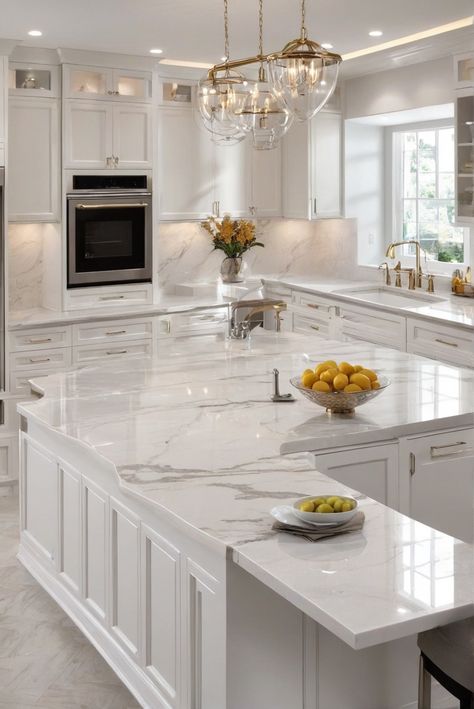 Calacatta gold quartz kitchen