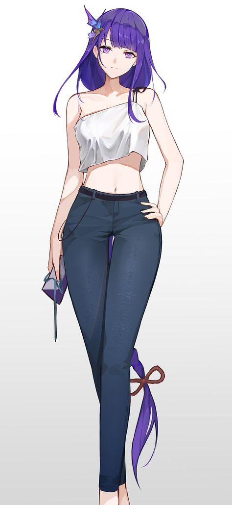 Raiden Shogun (1754x3814 1,619 kB.) Anime Purple Hair, Raiden Shogun, Comic Art Girls, Anime Reccomendations, Female Character Design, Anime Poses Reference, Cute Anime Pics, Anime Poses, Purple Hair