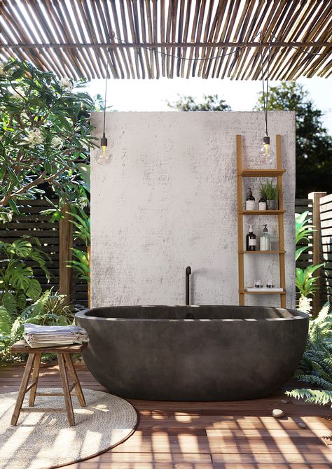 Native Trails Avalon Freestanding Bathtub #bathtub #bathtubideas #freestandingtub #freestandingbath #outdoorbathtub #homedesign Bathtub Outdoor Ideas, Patio Bathtub, Outdoor Bath Tub Ideas, Outside Bathtub Ideas, Backyard Bathtub, Outdoor Tub Ideas, Bath Tub Outdoor, Outdoor Bathtub Ideas, Outdoor Bath Tub