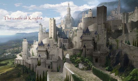 Castle of Knights Beaux Arts Architecture, Vila Medieval, Fantasy Town, Castle Art, 다크 판타지, Fantasy City, Fantasy Castle, Fantasy Setting, Fantasy Places