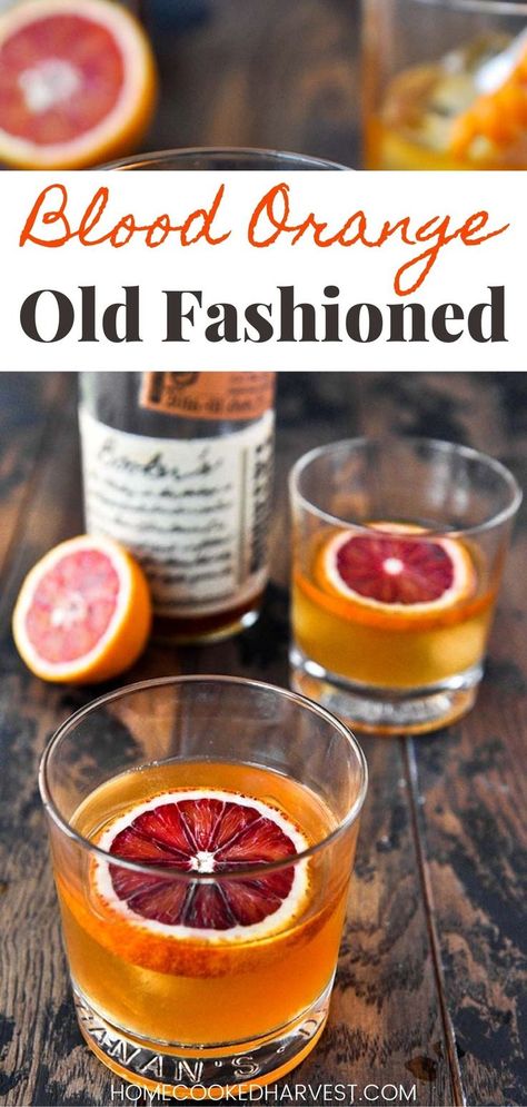 Halloween Old Fashioned Cocktail, Old Fashioned Recipes Cocktail Twists, Blood Orange Bourbon Cocktail, Summer Old Fashioned Cocktail, Orange Bitters Cocktails, Orange Old Fashioned Cocktail, Old Fashioned Recipes Cocktail, Bourbon Drinks Recipes, Old Fashioned Home