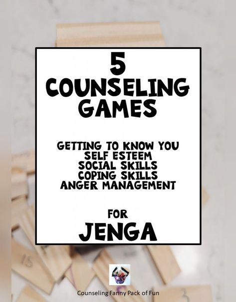 Jenga Questions, Social Emotional Learning Middle School, Wellness Fair, Therapeutic Games, Counseling Games, Counseling Techniques, Lifestyle Marketing, Social Skills Groups, Group Counseling