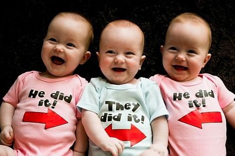 he did it triplets     by mothersofsupertwins, via Flickr Multiples Baby, Triplet Babies, How To Have Twins, Sports Cards, Future Baby, Baby Fever, Baby Pictures, Funny Kids, Baby Love