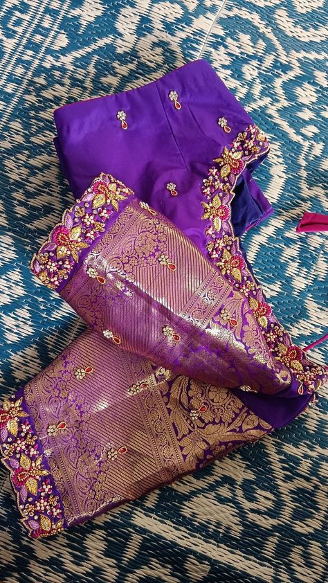 Pattu Work Blouse Designs, Pattu Maggam Work Blouses, Magam Work Blouses Latest, Simple Maggam Work Designs, Simple Maggam Work Blouses, Latest Maggam Work Blouses, Plain Blouse Designs, Maggam Blouse, Blouse Works