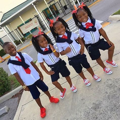 uniforms Melanin Love, Toddler School Uniforms, Kids Swag, Kids Uniform, Black Kids Braids Hairstyles, Kids Outfits Daughters, Kids Smile, Mani Nails, Black Kids Fashion