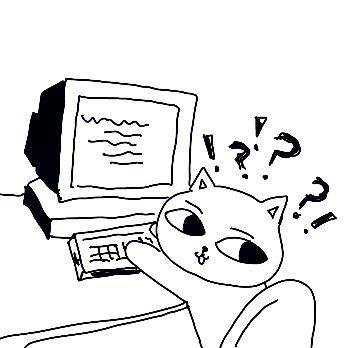 Whats he looking at !? Doodle Design, Cat Doodle, Funny Cat, A Cat, Laptop, Computer, Black And White, Funny, Black