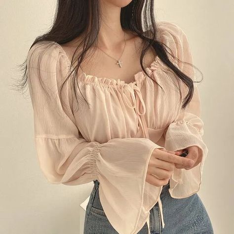 Loose Dress Pattern, Pretty Tops, Spring Knitwear, Clothing Korean, Coquette Outfit, Elegant Snowflake, Y2k Aesthetic Fashion, Korean Clothes, Mini Robes