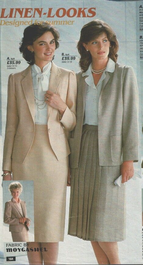 Summer Suits Suits For Women Vintage, 70s Womens Suits, 50s Suits Women, 70s Reporter Outfit, 1980s Suits Women, 90s Work Wear, 1980s Work Fashion, 1980s Business Fashion, 1950s Secretary Fashion