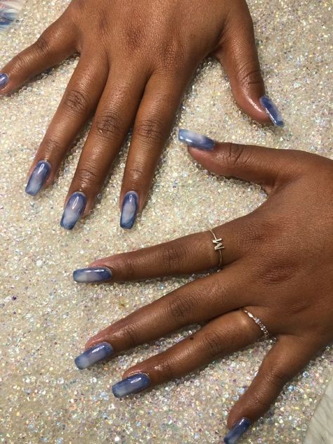 Aura French Tip Nails, Aura Acrylic Nails, Aura Nails Acrylic, Trendy Nails Square, Aura Nails Short, Short Aura Nails, Aura Nail Art, Nails For Brown Skin, Fade Nails