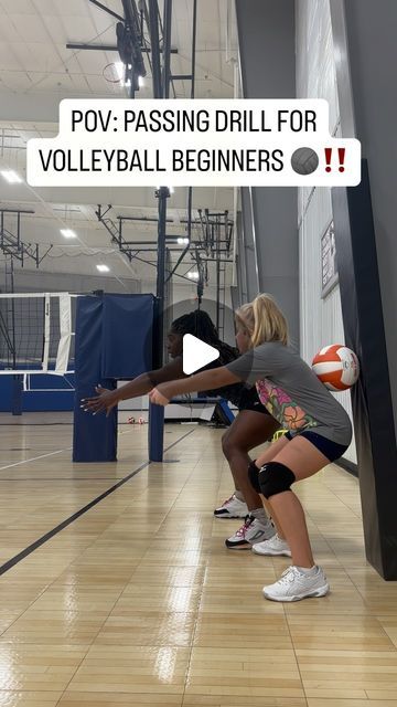 Tylar Grant -Coach T on Instagram: "Warm Up Passing Drill for Beginners🏐‼️ ⁣
⁣
So often new players pass the ball up vs at angling it to their target. The goal was to focus on shifting forward and keeping our platform at our waist vs down by our feet!⁣
⁣
When doing this drill focus on keeping your platform out in front, angling the ball and shifting your weight forward ‼️ Good job KK 💕#volleyball #volley #volleyball🏐⁣ #volleyballreels #reels #volleyballgirls #volleyballplayer #volleyballcoach 
⁣⁣⁣" Volleyball Warm Up Drills, Volleyball Warm Ups, Volleyball Passing Drills, Passing Drills, Volleyball Training, Coaching Volleyball, Volleyball Players, Good Job, Volleyball