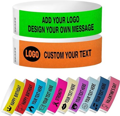 Amazon.com: Wrist Bands for Events Custom Wristbands for Events Personalized Wristbands Tyvek Custom Wristband Customized Wristbands Arm Bands for Business Logo Party Custom Wrist Band Customizable Wristbands : Office Products Wrist Bands For Events, For Business Logo, Custom Wristbands, Message Logo, Vendor Events, School Supply Labels, School Event, Event Supplies, Wrist Band