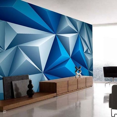 wallpaper, wall design, home design, interior design Space Mural, Tv Backdrop, Creative Living Room, Murals Wallpaper, 3d Wall Murals, Wallpaper Modern, Creative Living, Geometric Wall, 3d Wall